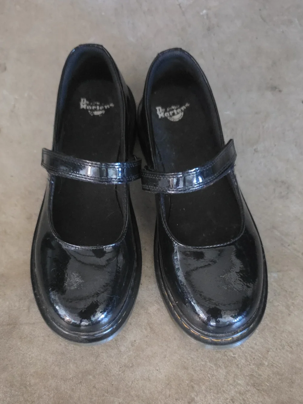 Doc Martens Maccy Black Patent Mary Jane Kids Shoes